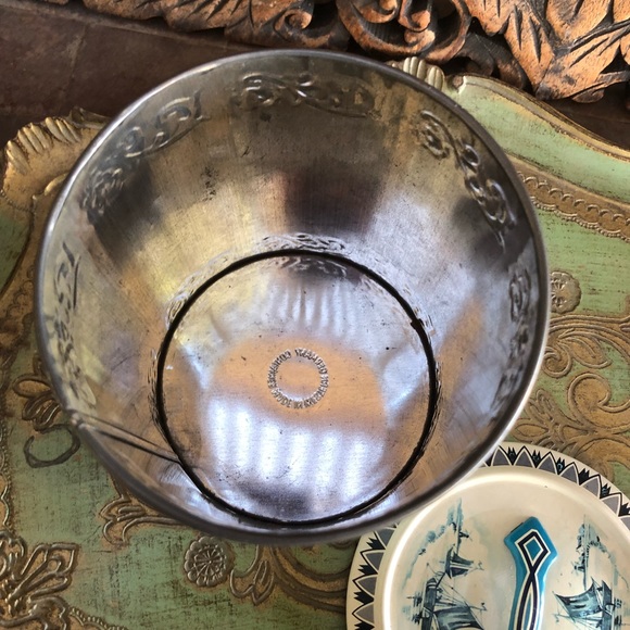 Cookie Canister Vintage Midcentury West Germany Ships and Windmill Tin - Picture 9 of 13